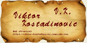 Viktor Kostadinović vizit kartica